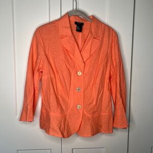 RQT Linen Blend Lightweight Blazer Jacket Women's Size Small